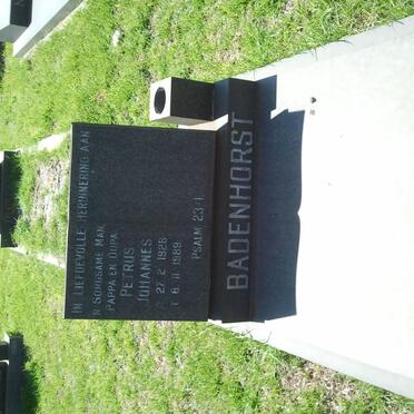 BADENHORST Petrus Johannes 1928-1989