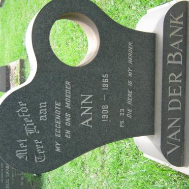 BANK Ann, van der 1908-1965