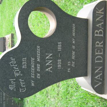 BANK Ann, van der 1908-1965