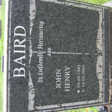 BAIRD John Henry 1943-2002