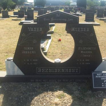 BEZUIDENHOUT Simon Jurgens 1908-1987 &amp; Elizabeth Marion 1912-1984 :: BEZUIDENHOUT Peet 1952-2001