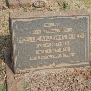 BEER Neeltje Willemina, de 1893-1940