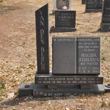 BERGH Magda Adriana, van den nee PUTTER 1955-1994