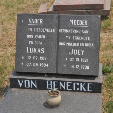 BENECKE Lukas, von 1917-1994 &amp; Joey 1921-1990
