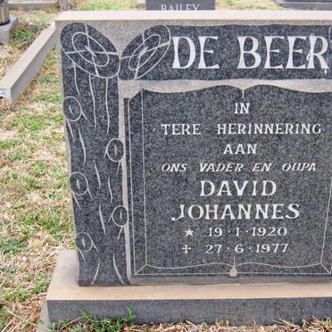 BEER David Johannes, de 1920-1977