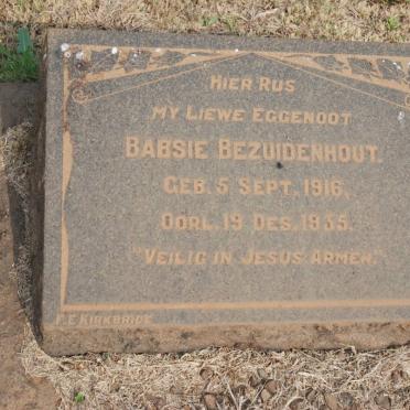 BEZUIDENHOUT Babsie 1916-1935