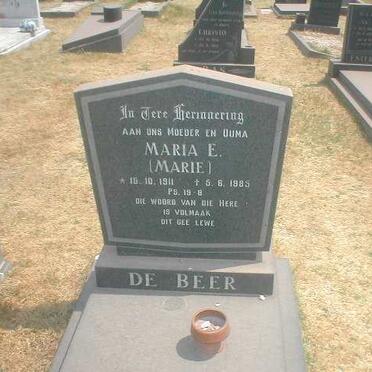 BEER Maria E., de 1911-1985
