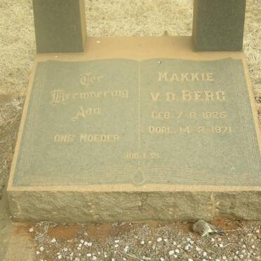 BERG Makkie, v.d. 1925-1971