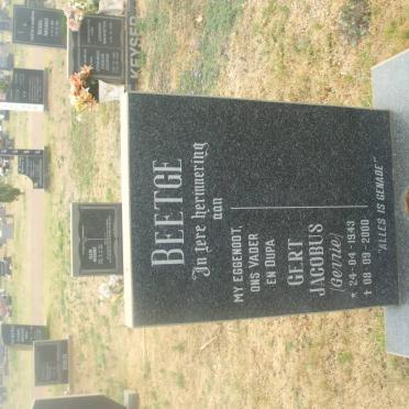 BEETGE Gert Jacobus 1943-2000