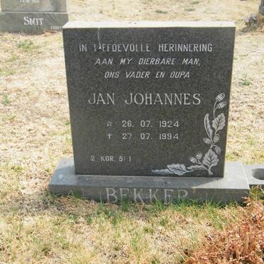 BEKKER Jan Johannes 1924-1994