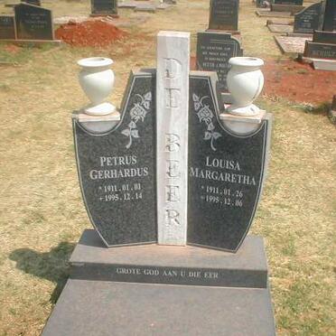 BEER Petrus Gerhardus, de 1911-1995 &amp; Louisa Margaretha 1911-1995