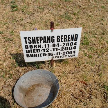 BEREND Tshepang 2004-2004