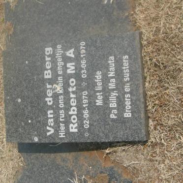 BERG Roberto M.A., van der 1970-1970