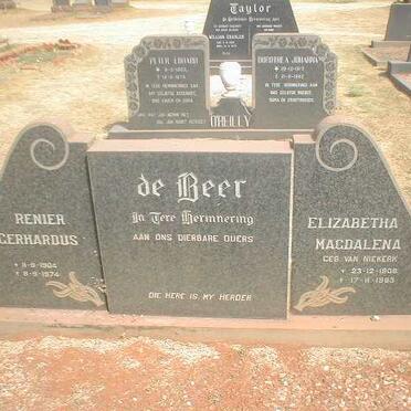 BEER Renier Gerhardus, de 1904-1974 &amp; Elizabetha Magdalena VAN NIEKERK 1908-1983