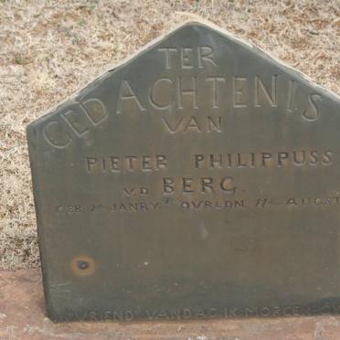 BERG Pieter Philippuss, v.d. 1890-1927