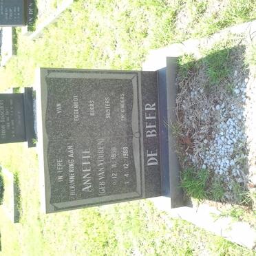 BEER Annette, de nee VAN VUUREN 1950-1988