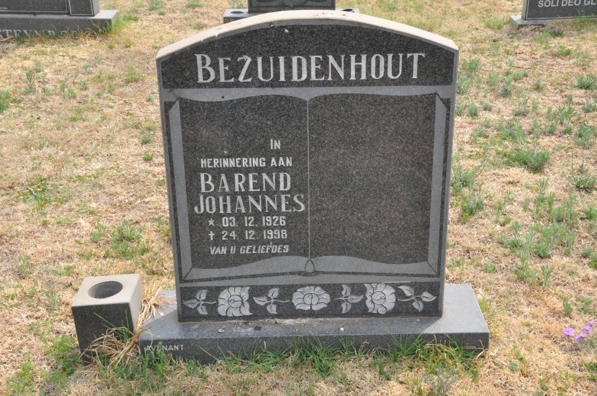 BEZUIDENHOUT Barend Johannes 1926-1998