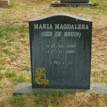 BEUKES Maria Magdalena nee DE BRUIN 1909-2000