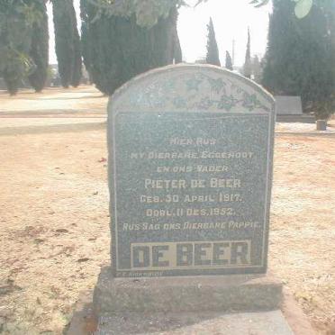 BEER Pieter, de 1917-1952