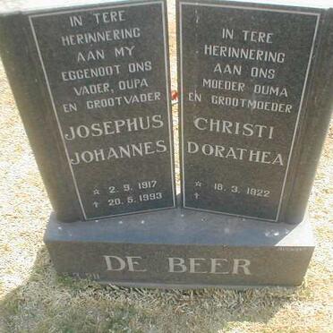 BEER Josephus Johannes, de 1917-1993 &amp; Christi Dorathea 1922-