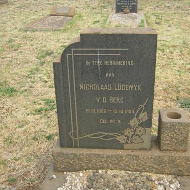 BERG Nicholaas Lödewyk, v.d. 1886- 1955