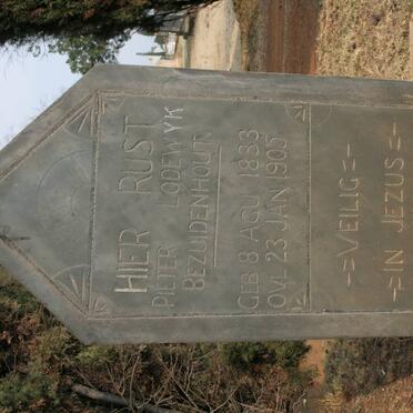 BEZUIDENHOUT Pieter Lodewyk 1883-1905