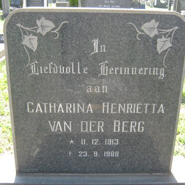 BERG Catharina Henriëtta, van der 1913-1988