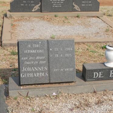 BEER Izak Jacobus, de 1914-1993 &amp; Dina Johanna C. 1913-1975  :: DE BEER Johannes Gerhardus 1944-1975