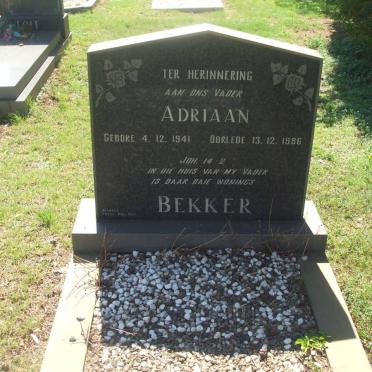 BEKKER Adriaan 1941-1986