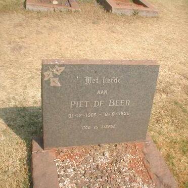 BEER Piet, de 1906-1930