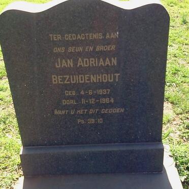 BEZUIDENHOUT Jan Adriaan 1937-1964