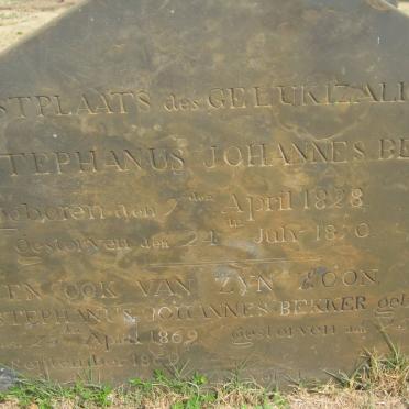 BEKKER Stephanus Johannes 1828-1870 :: BEKKER Stephanus Johannes 1869-1869