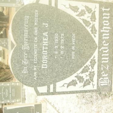 BEZUIDENHOUT Dorothea J. 1930-1973