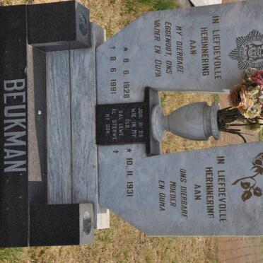 BEUKMAN Bennie 1928-1991 &amp; Essie 1931-