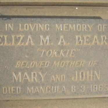 BEARD Eliza M.A. -1965