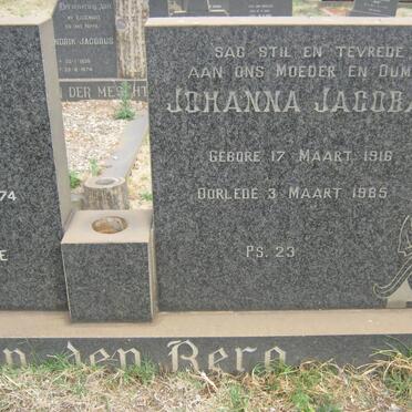 BERG Alwyn Petrus, van den 1914-1976 &amp; Johanna Jacoba A.G. 1916-1985