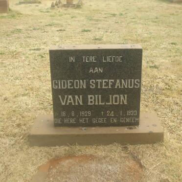 BILJON Gideon Stefanus, van 1929-1933