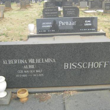 BISSCHOFF Albertina Wilhelmina nee VAN DER WALT 1926-1975