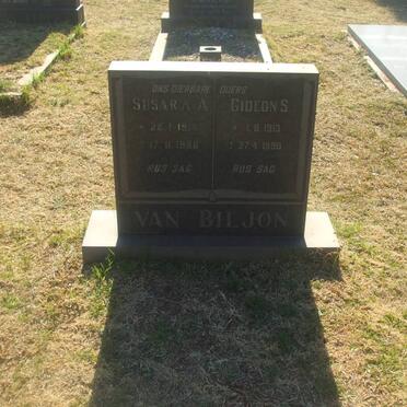 BILJON Gideon S., van 1913-1990 &amp; Susara A. 1914-1986