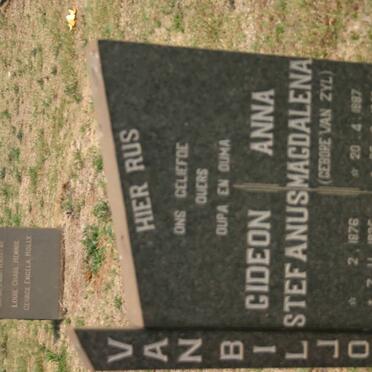 BILJON Gideon Stefanus, van 1876-1935 &amp; Anna Magdalena VAN ZYL 1897-1956
