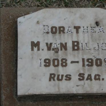 BILJON M., van 1908-1909