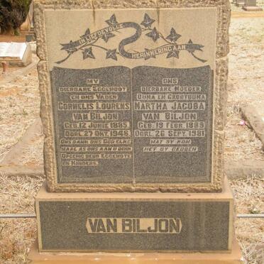 BILJON Cornelis Lourens, van 1885-1948 &amp; Martha Jacoba 1889-1981