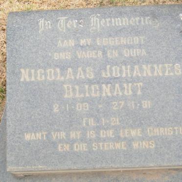 BLIGNAUT Nicolaas Johannes 1909-1981
