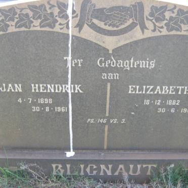 BLIGNAUT Jan Hendrik 1898-1961 &amp; Elizabeth J.M. 1882-1968