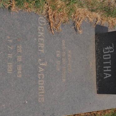 BOTHA Ockert Jacobus 1949-1991