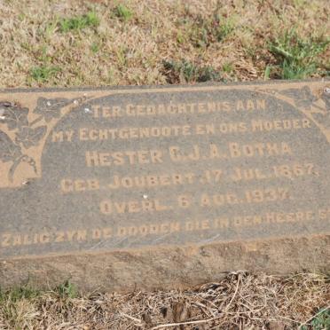 BOTHA Hester C.J.A. nee JOUBERT 1867-1937