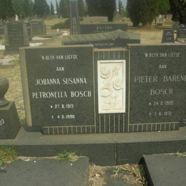 BOSCH Pieter Barend 1909-1973 &amp; Johanna Susanna Petronella 1913-1990