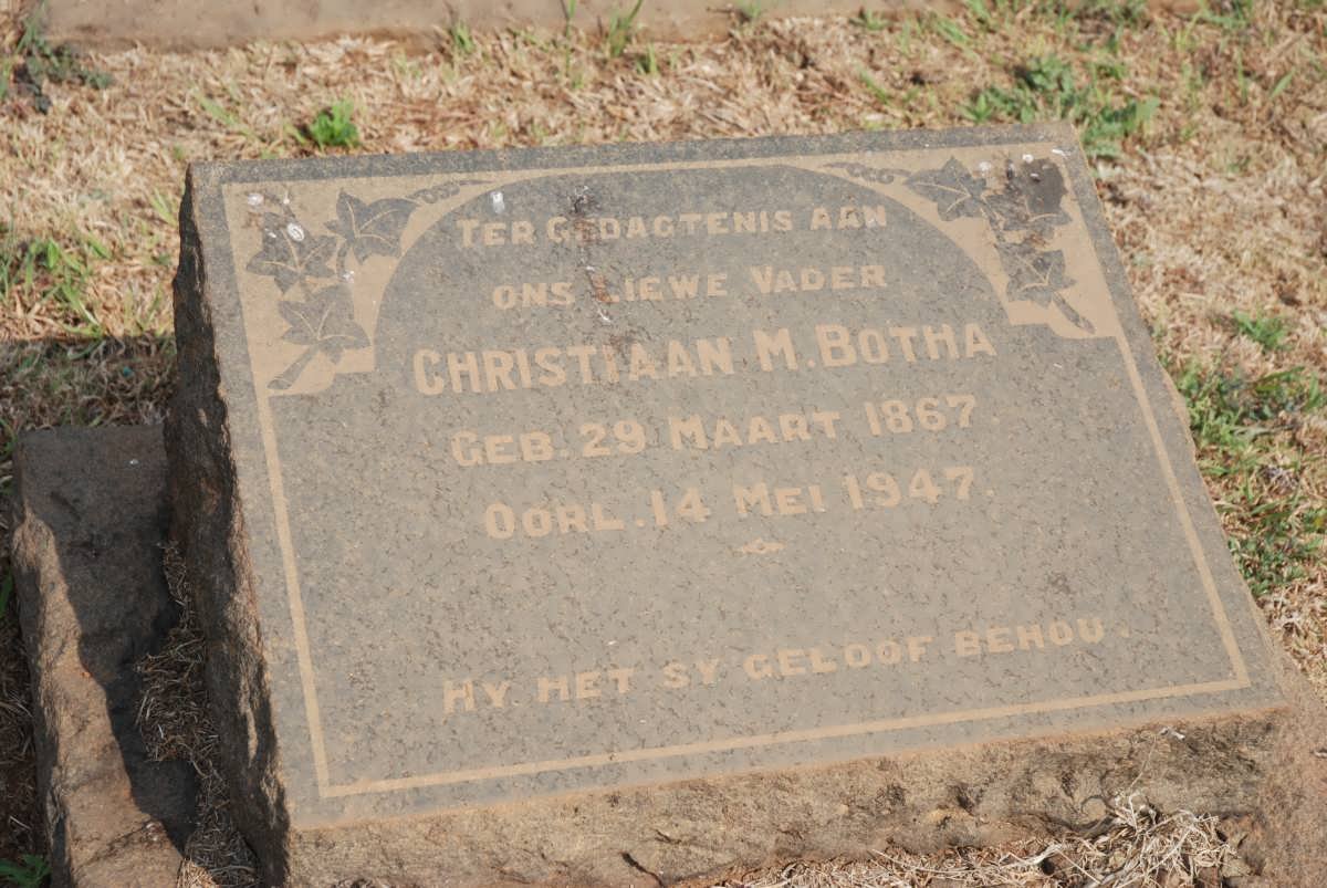 BOTHA Christiaan M. 1867-1947