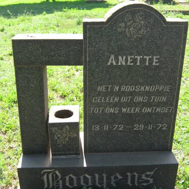 BOOYENS Anette 1972-1972