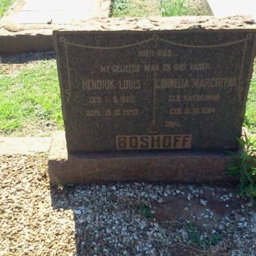 BOSHOFF Hendrik Louis 1882-1959 &amp; Cornelia Margritha KASSELMAN 1894-